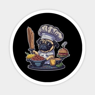 Pug in the kitchen Magnet